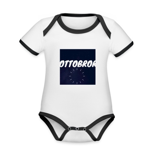 Ottobror - Ekologisk kontrastfärgad kortärmad babybody