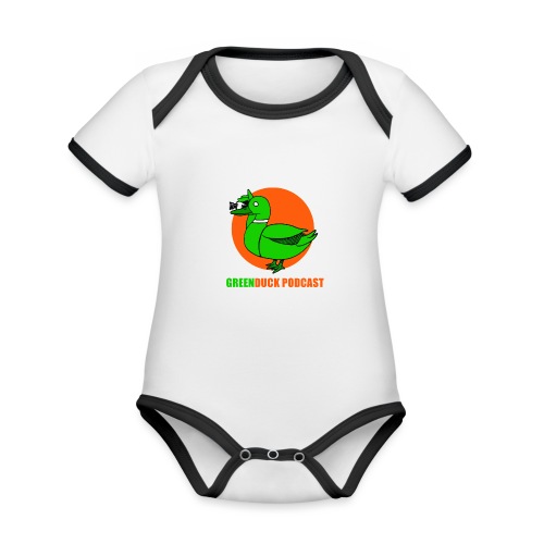 Greenduck Podcast Logo - Kortærmet økologisk babybody i kontrastfarver