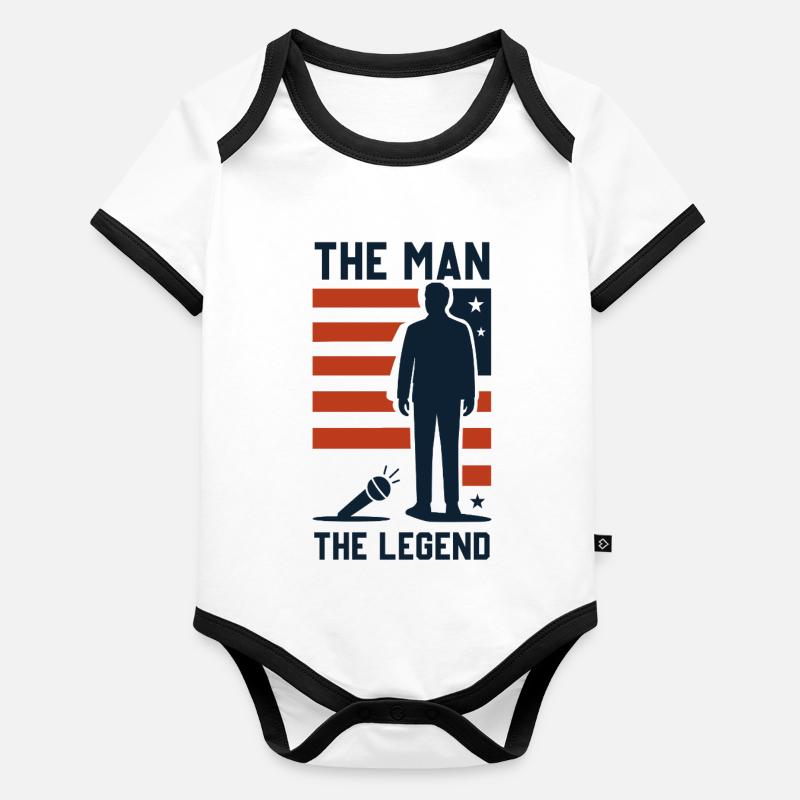The Man – The Legend Organic Baby Contrasting Bodysuit