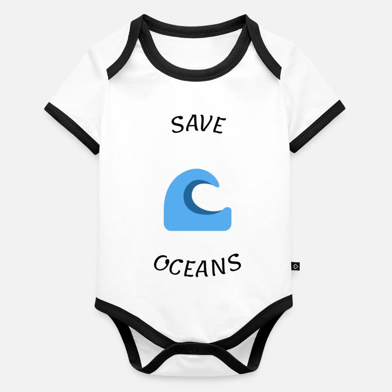 Save ocean Body Bébé bio contrasté manches courtes
