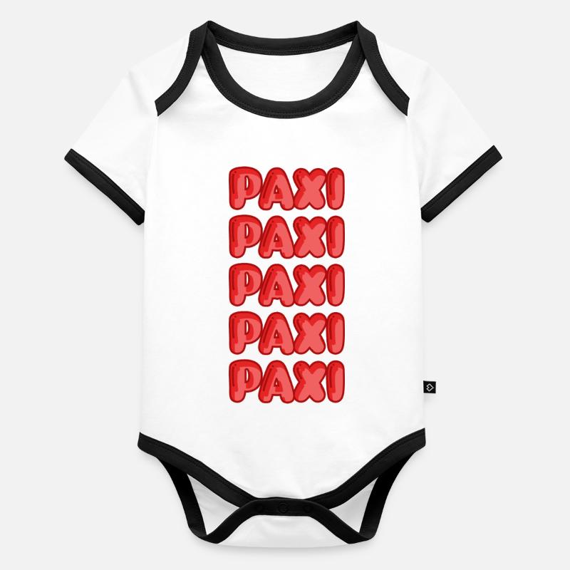 Paxi en plongeon Body Bébé bio contrasté manches courtes