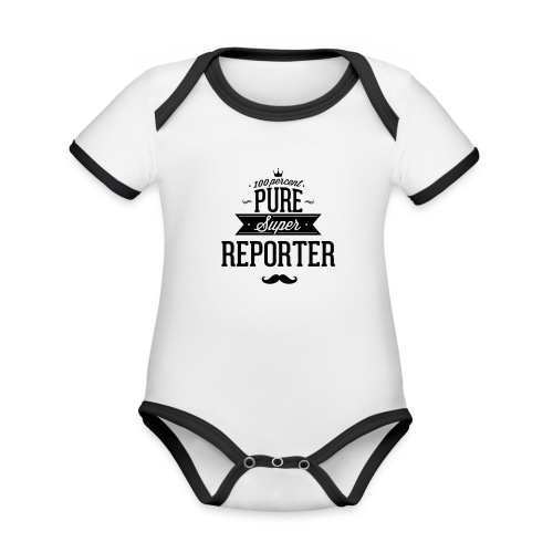 100 Prozent super Reporter - Baby Bio-Kurzarm-Kontrastbody