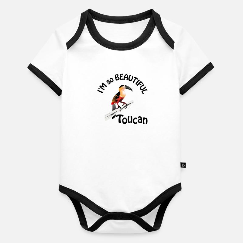 toucan Body Bébé bio contrasté manches courtes