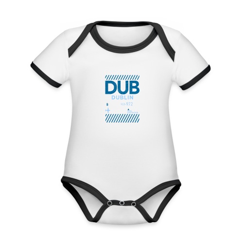 Dublin Ireland Travel - Organic Baby Contrasting Bodysuit