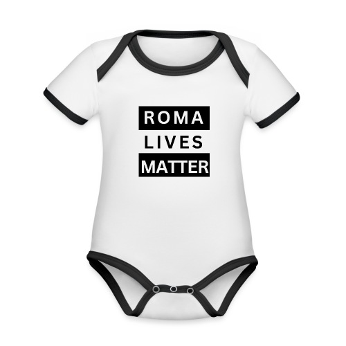 Roma Lives Matter - Baby Bio-Kurzarm-Kontrastbody