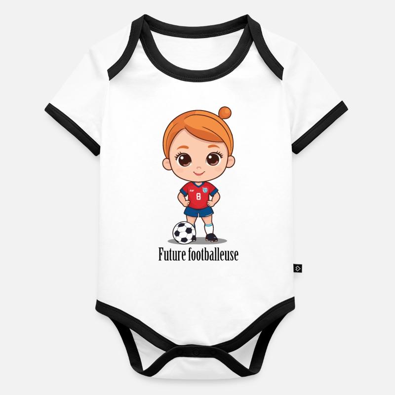Future Footballer Organic Baby Contrasting Bodysuit