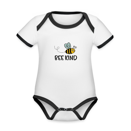 bee kind - Baby Bio-Kurzarm-Kontrastbody