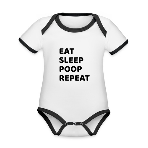 eatsleeppoop - Organic Baby Contrasting Bodysuit