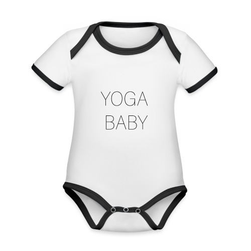 Yoga baby! - Ekologisk kontrastfärgad kortärmad babybody