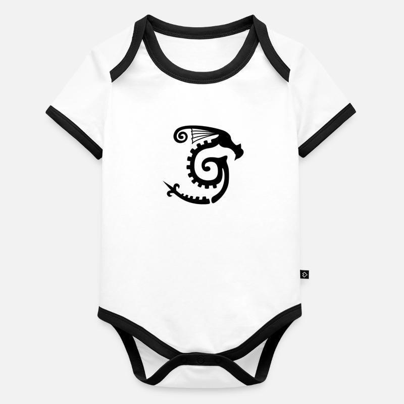 Dragonfly Dragon Organic Baby Contrasting Bodysuit
