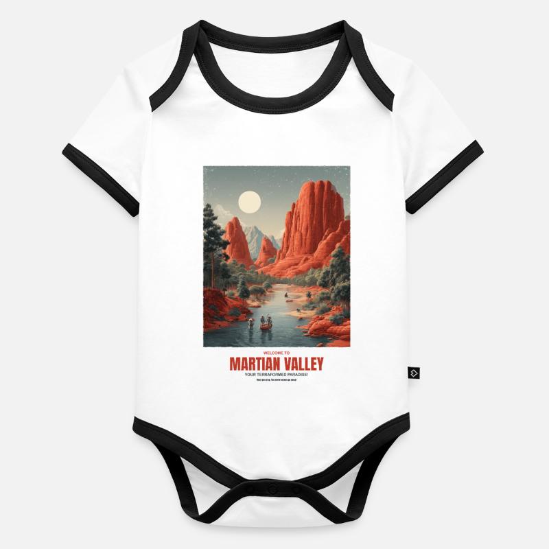 MArtian valley Baby Bio-Kurzarm-Kontrastbody