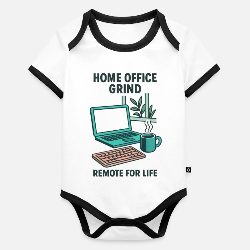 Design Home Office Grind Setup Telecommuting Quiet Organic Baby Contrasting Bodysuit