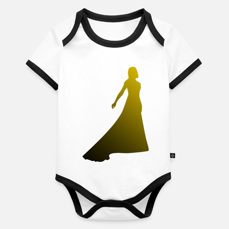 Mariage Body Bébé bio contrasté manches courtes