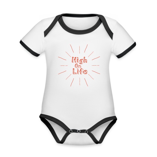 High On Life - Ekologisk kontrastfärgad kortärmad babybody