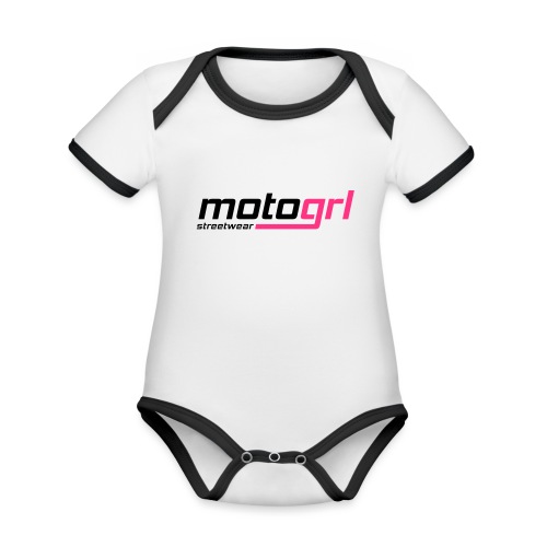 MotoGrl Streetwear - Vauvan kontrastivärinen, lyhythihainen luomu-body