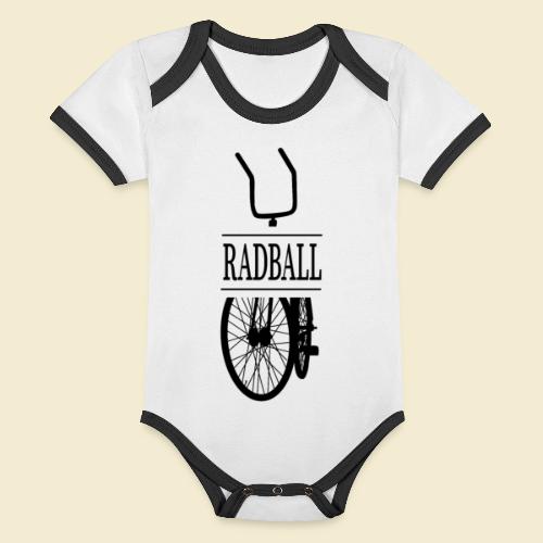 Radball | Retro Black - Baby Bio-Kurzarm-Kontrastbody
