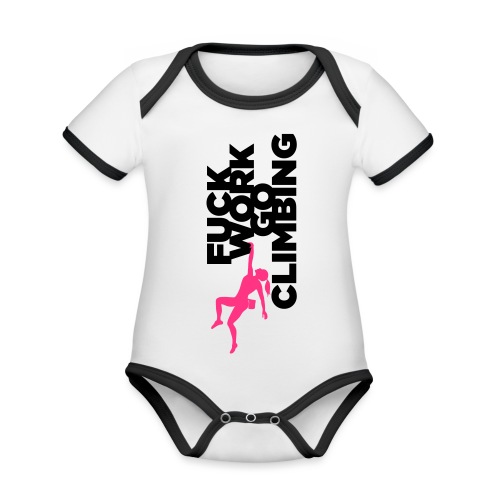 Go Climbing girl! - Organic Baby Contrasting Bodysuit