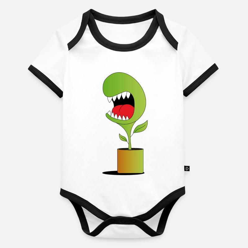 pflanze Baby Bio-Kurzarm-Kontrastbody