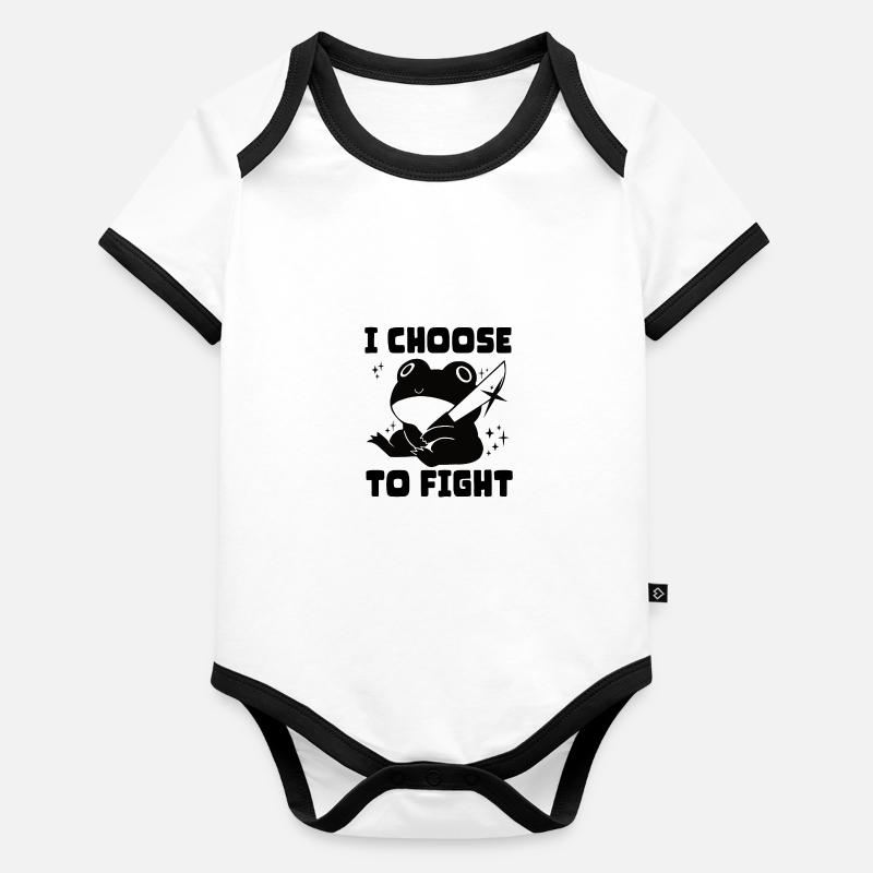 I choose fight Baby Bio-Kurzarm-Kontrastbody