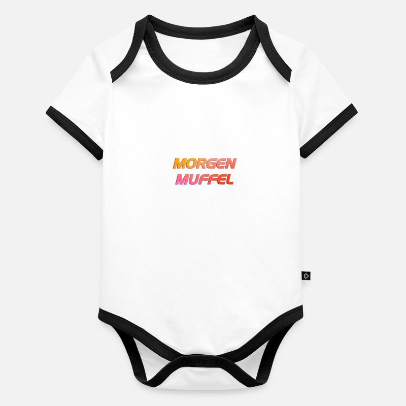MORGENMUFFEL! personalisierbar Baby Bio-Kurzarm-Kontrastbody
