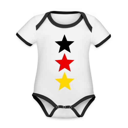 3 Sterne Deutschland #1 - Baby Bio-Kurzarm-Kontrastbody