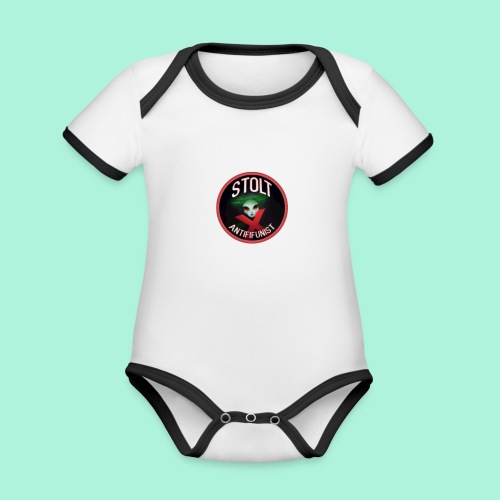 Stolt AntiFifunist - Ekologisk kontrastfärgad kortärmad babybody