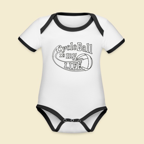 Radball | Cycle Ball is my Life - Baby Bio-Kurzarm-Kontrastbody
