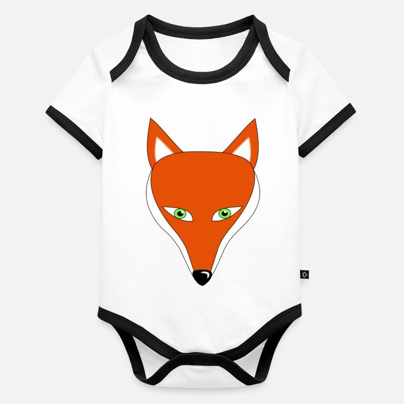 renard Body Bébé bio contrasté manches courtes