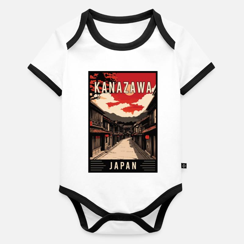 Entdecken Sie Kanazawa in Japan Baby Bio-Kurzarm-Kontrastbody