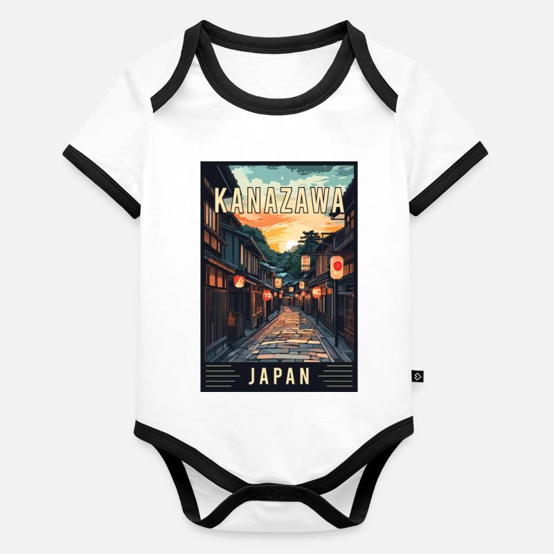 Entdecken Sie Kanazawa in Japan Baby Bio-Kurzarm-Kontrastbody