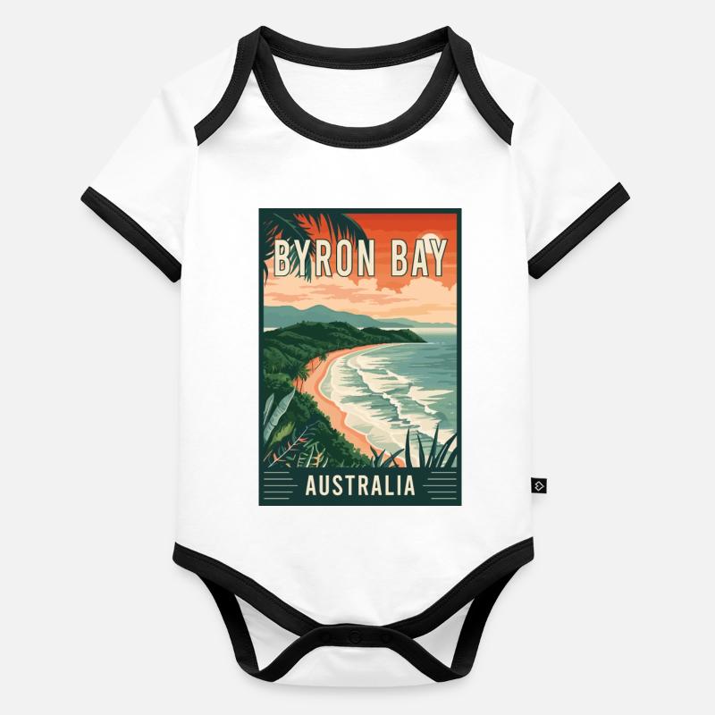 Experience Byron Bay in Australia - Coastal Bliss Organic Baby Contrasting Bodysuit