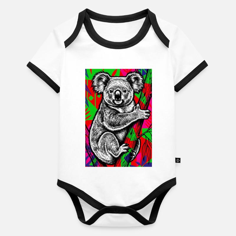 Koala Organic Baby Contrasting Bodysuit