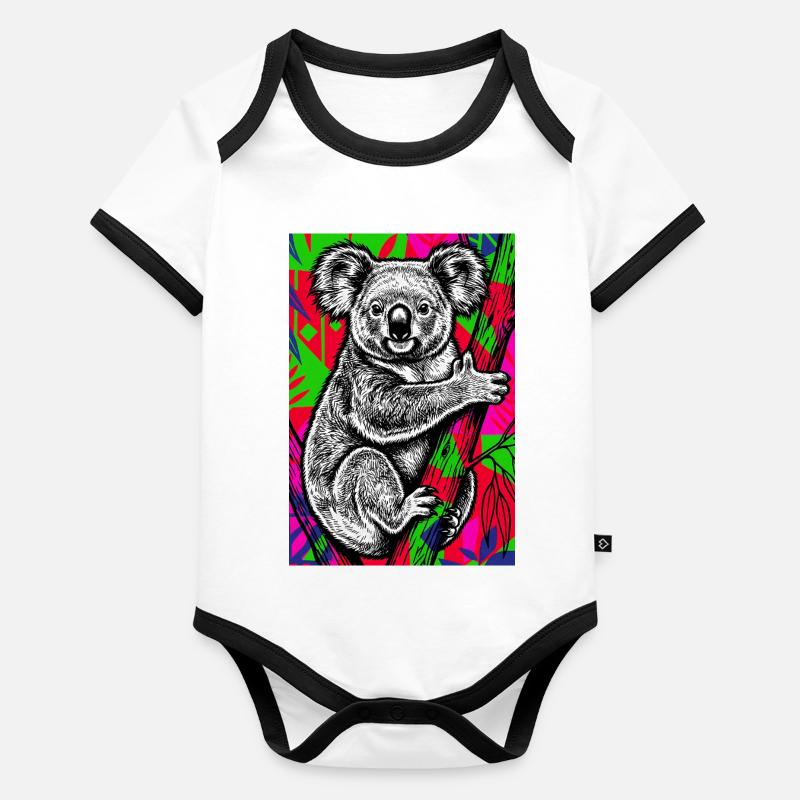 Koala Organic Baby Contrasting Bodysuit