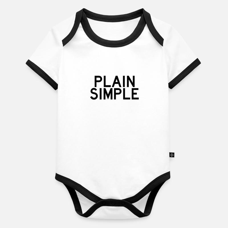 Plain And Simple - Cool Drôle de dire Body Bébé bio contrasté manches courtes