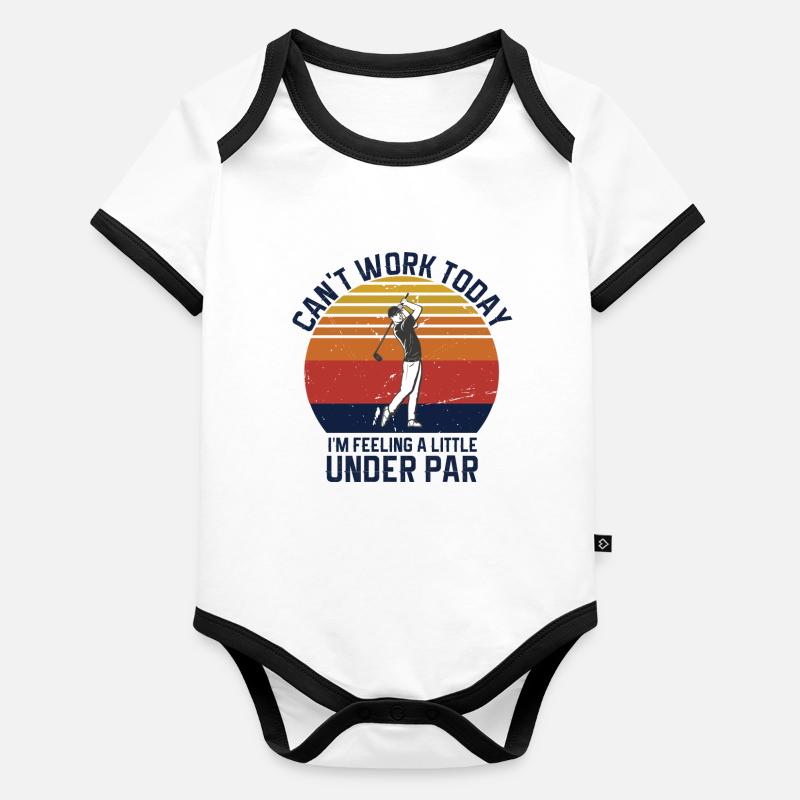 Golf Geschenk Witz Golfspieler Golfer Baby Bio-Kurzarm-Kontrastbody