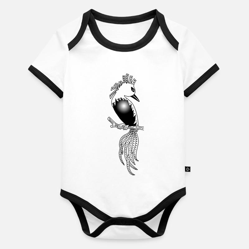 The Onyx Bird Organic Baby Contrasting Bodysuit