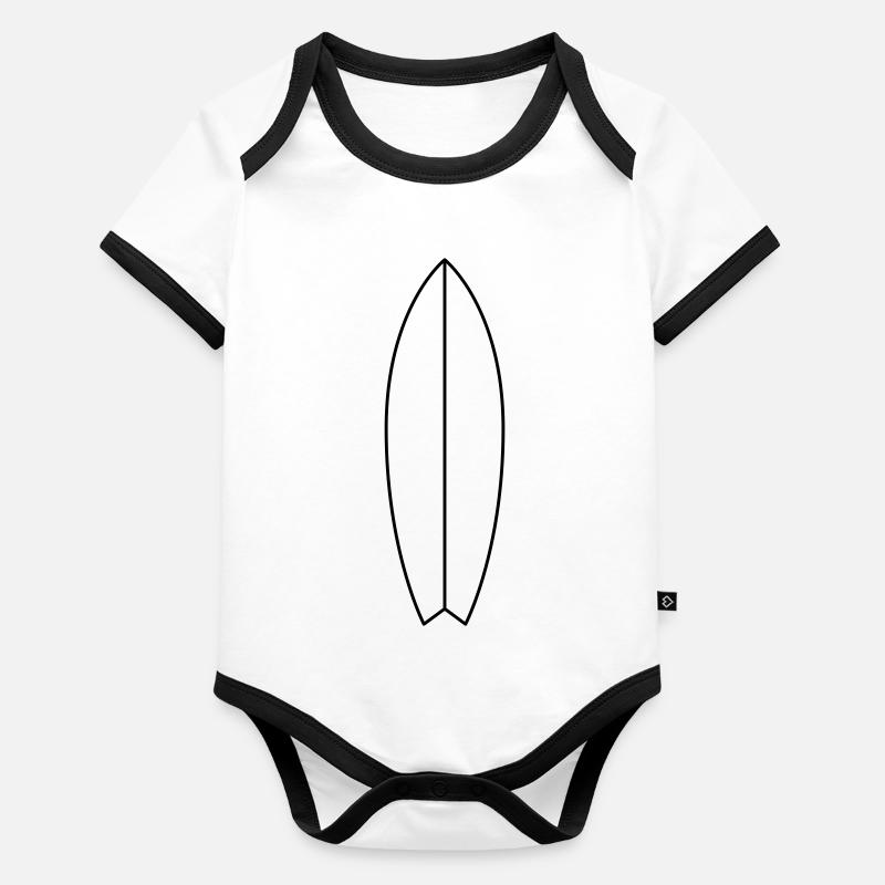Planche de surf Body Bébé bio contrasté manches courtes