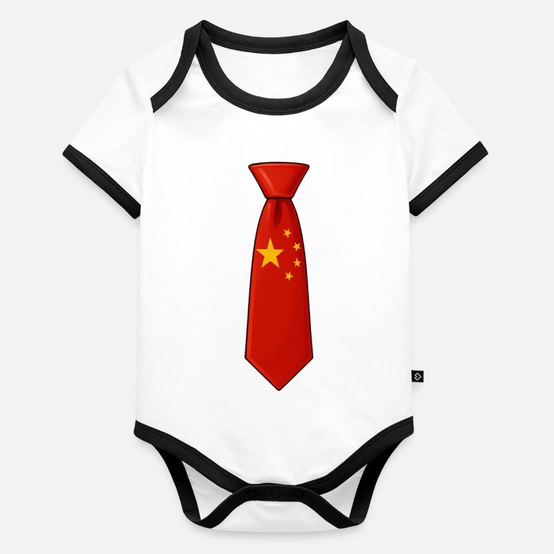 Lien avec la Chine Body Bébé bio contrasté manches courtes