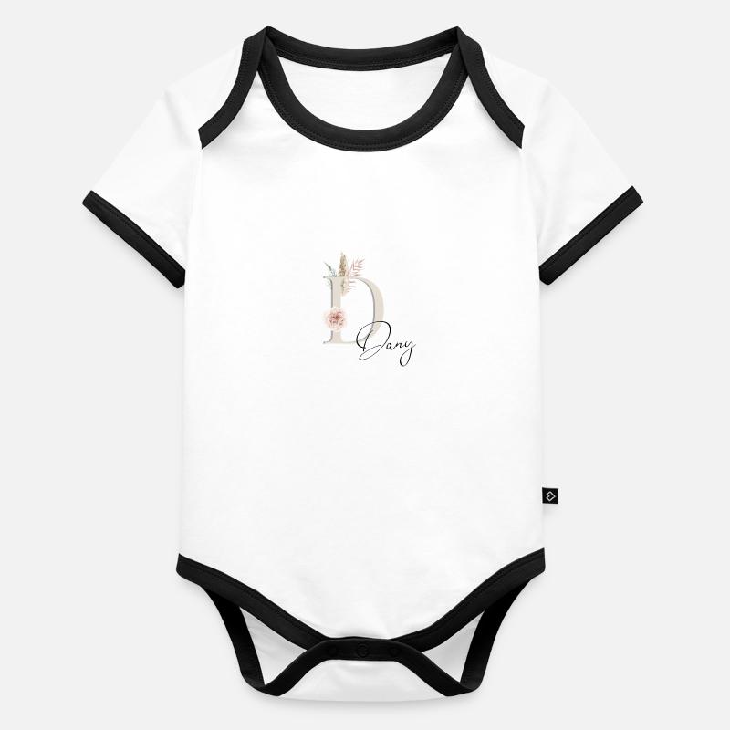 Dany! Name Boho Baby Bio-Kurzarm-Kontrastbody