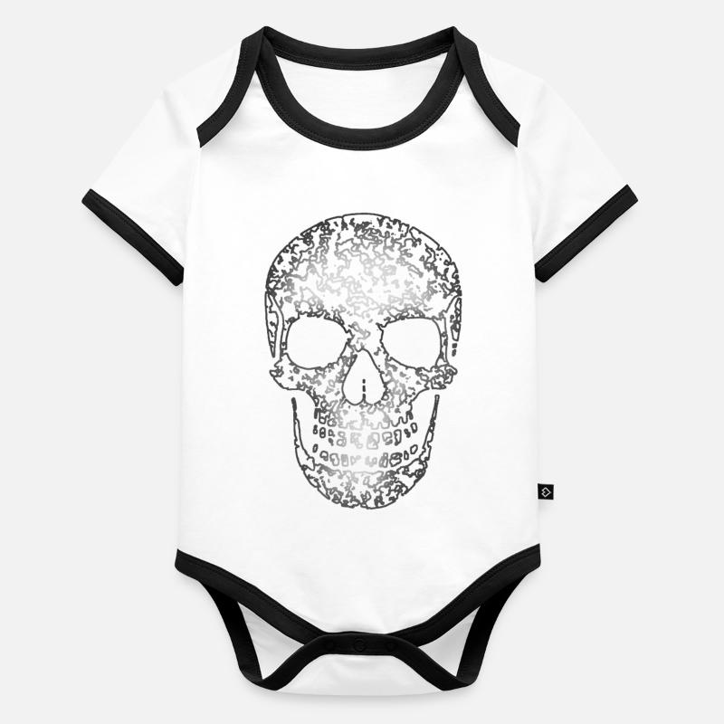 Structure du crâne R6Z Body Bébé bio contrasté manches courtes