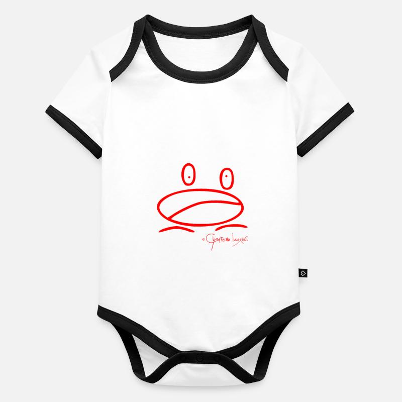 Grenouillemini - Ranunculus Oophagus - Body Bébé bio contrasté manches courtes - 