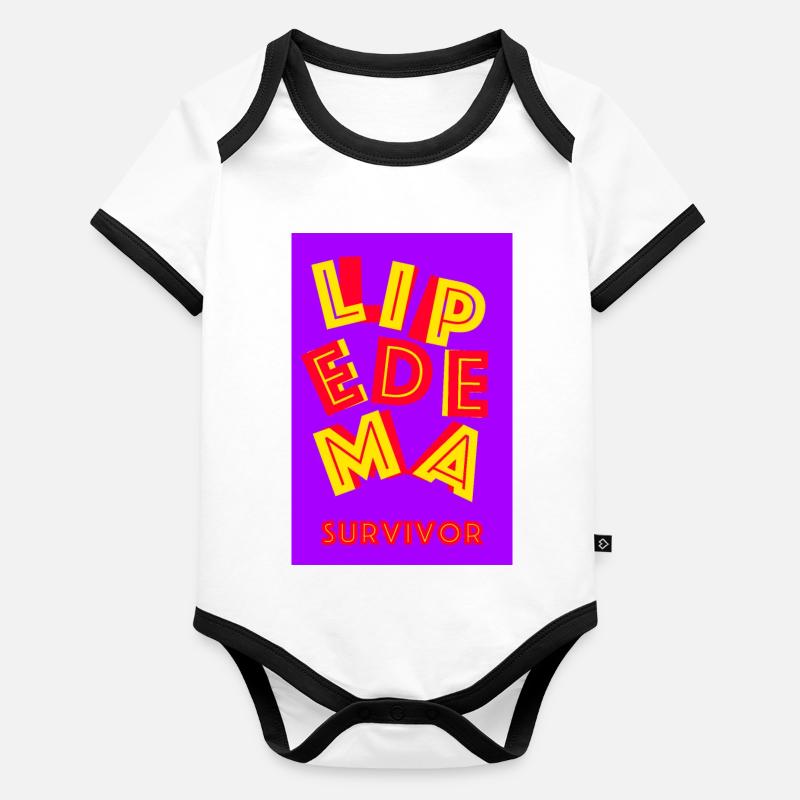 Survivant du lipœdème Body Bébé bio contrasté manches courtes