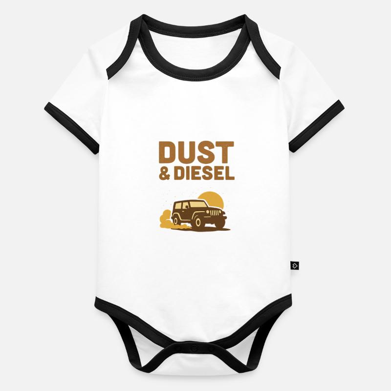 Dust & Diesel – Offroad Outback Body Bébé bio contrasté manches courtes