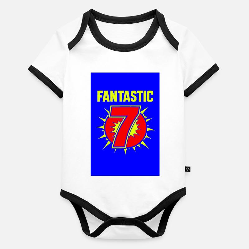 Fantastic 7 Retro Burst Organic Baby Contrasting Bodysuit