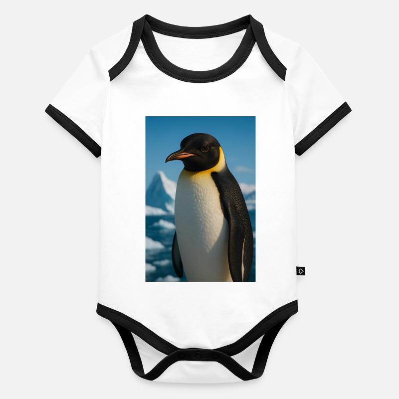 Arctic Penguin Organic Baby Contrasting Bodysuit