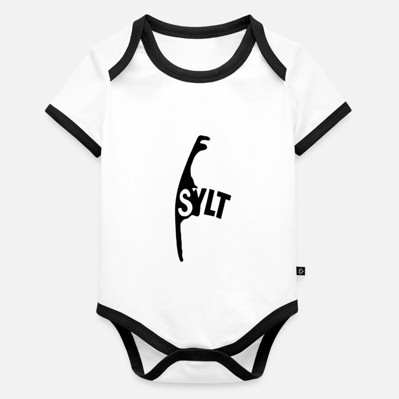 Sylt - Silhouette Body Bébé bio contrasté manches courtes