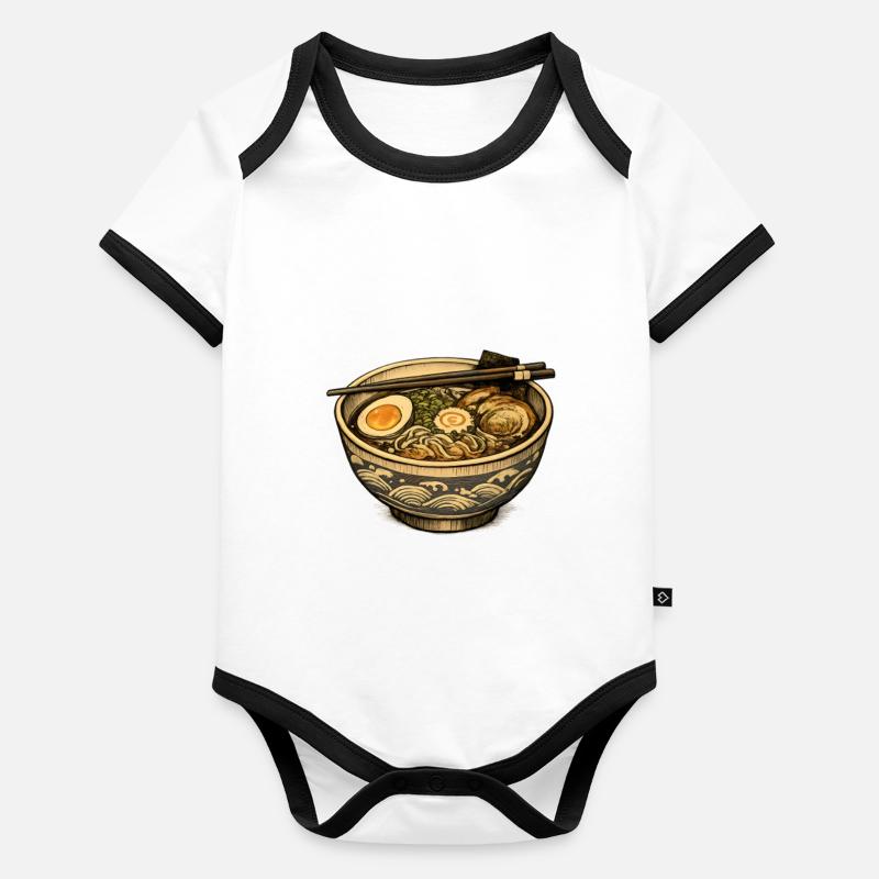 Ramen Noodles Organic Baby Contrasting Bodysuit