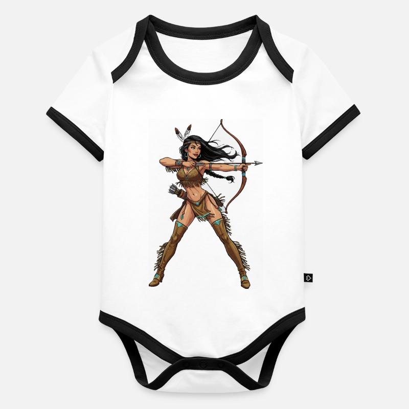 Amazone Boogschutter Organic Baby Contrasting Bodysuit