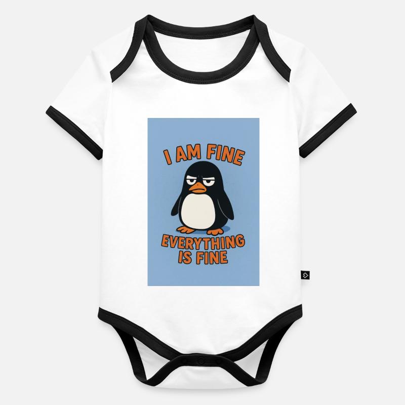 Money Wine Everything Is Good Organic Baby Contrasting Bodysuit