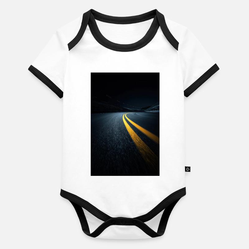 Midnight Highway Perspective Organic Baby Contrasting Bodysuit